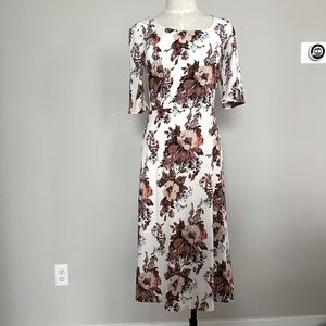 Mikarose Cream Floral Dress